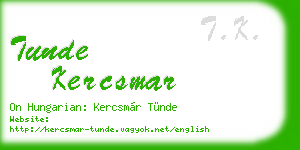 tunde kercsmar business card
